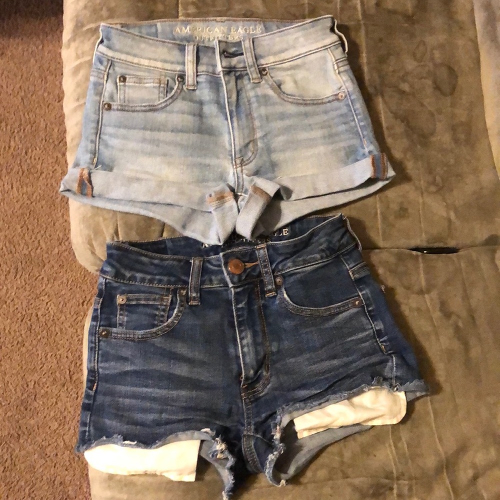 2 pairs of jean shorts